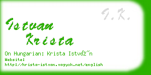 istvan krista business card